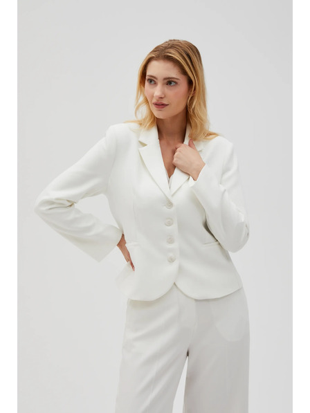 Moodo Kratek suknjič z gumbi bel Moodo