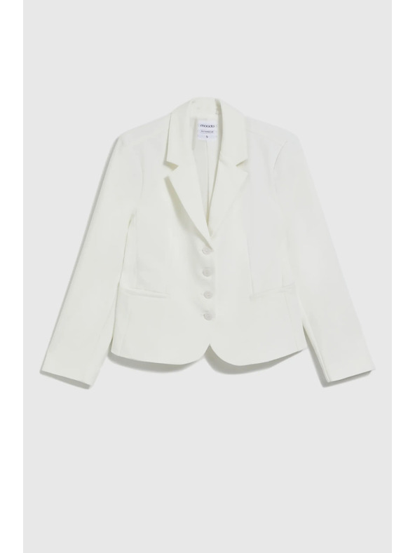 Moodo Kratek suknjič z gumbi bel Moodo