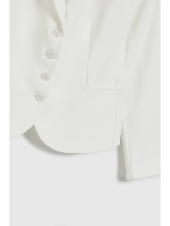 Moodo Kratek suknjič z gumbi bel Moodo