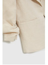 Moodo Suknjič z nagubanimi 3/4 rokavi bež Moodo