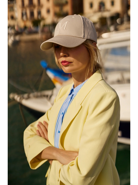 Moodo Suknjič z zavihrtanimi rokavi rumen Moodo