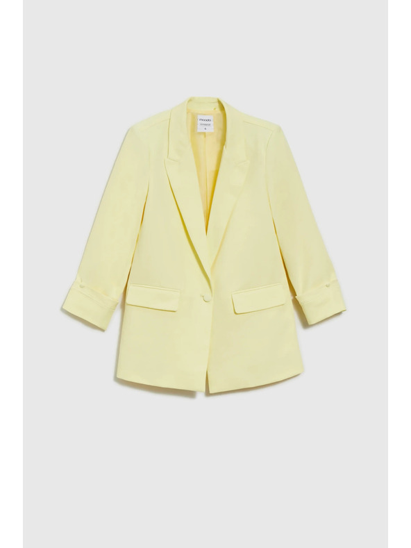 Moodo Suknjič z zavihrtanimi rokavi rumen Moodo