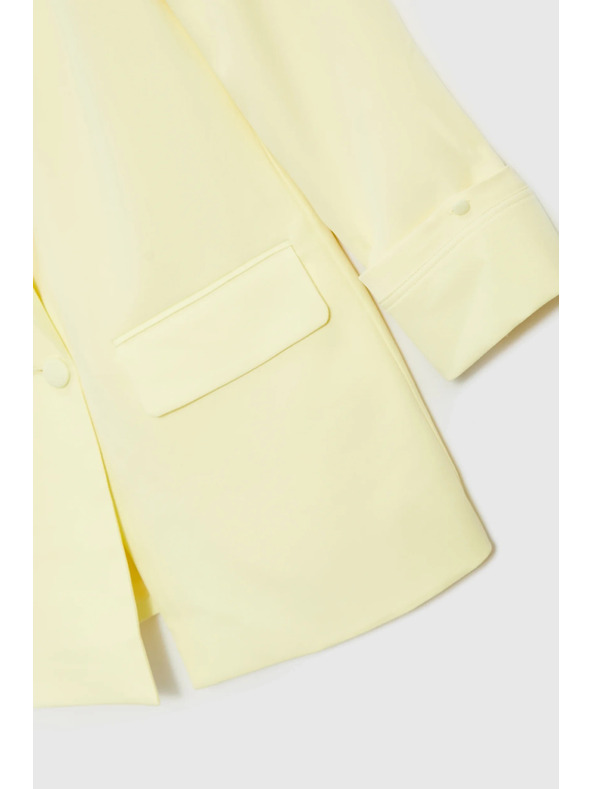 Moodo Suknjič z zavihrtanimi rokavi rumen Moodo