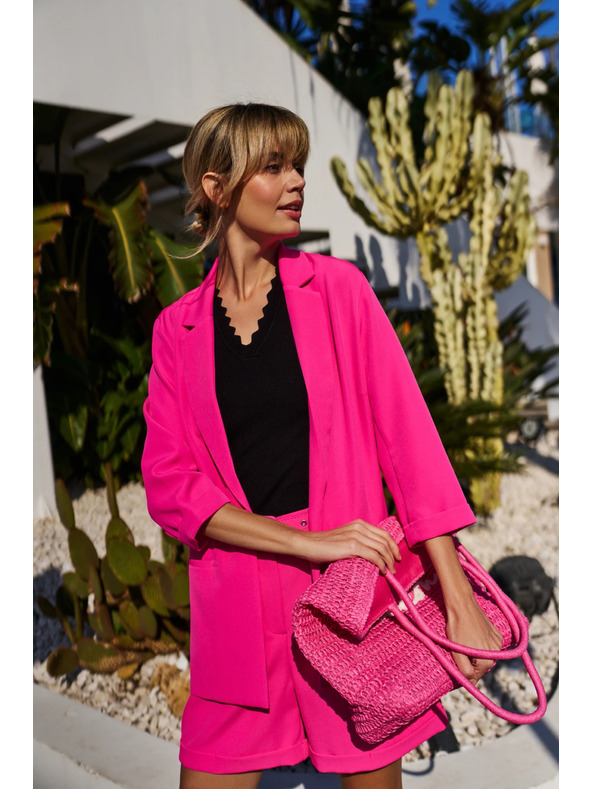 Moodo Suknjič s 3/4 rokavi rožnat Moodo