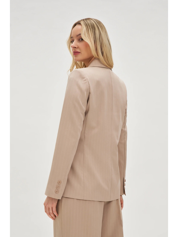 Moodo Dvovrsten suknjič progast bež Moodo