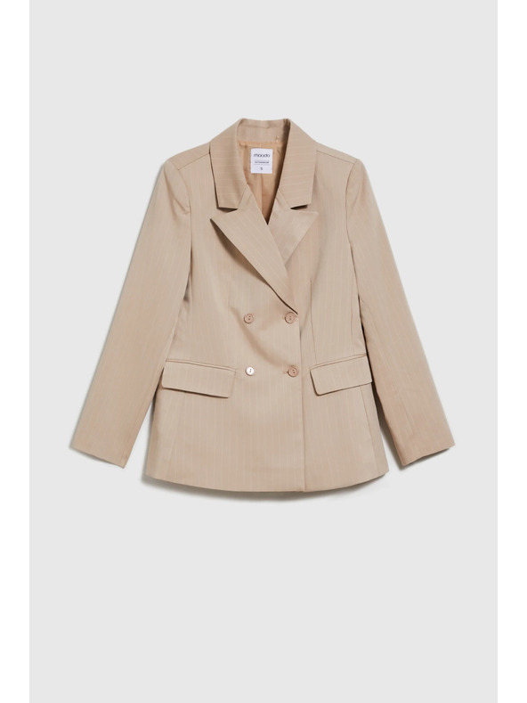 Moodo Dvovrsten suknjič progast bež Moodo