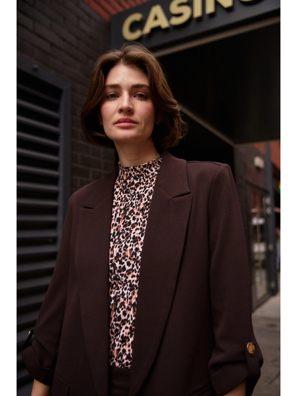 Moodo Suknjič s 3/4 rokavi rjav Moodo