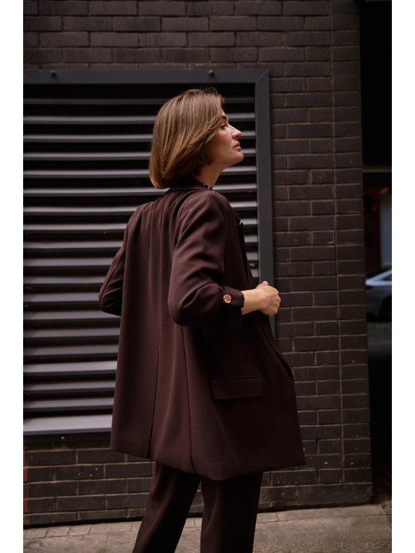 Moodo Suknjič s 3/4 rokavi rjav Moodo