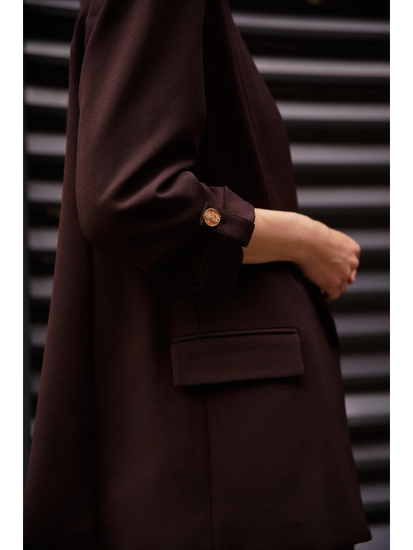 Moodo Suknjič s 3/4 rokavi rjav Moodo