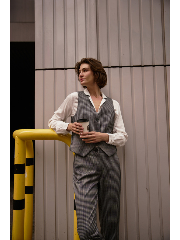 Moodo Eleganten telovnik siv Moodo