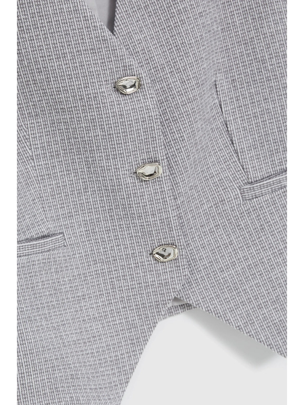 Moodo Telovnik z okrasnimi gumbi siv Moodo