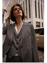 Moodo Enostranski blazer siv Moodo