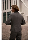 Moodo Enostranski blazer siv Moodo