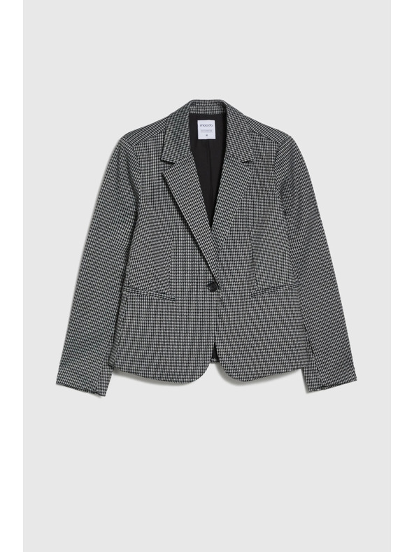 Moodo Enostranski blazer siv Moodo