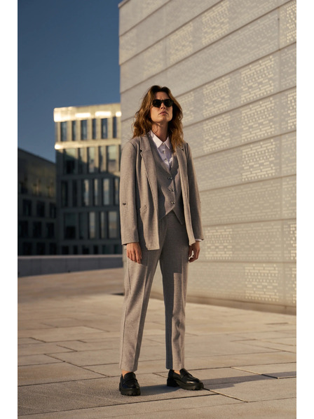 Moodo Suknjič z zavihani rokavi siv Moodo