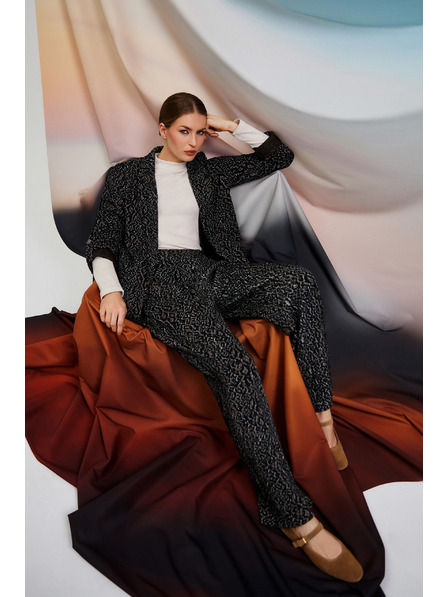 Moodo Suknjič z živalskim vzorcem črn Moodo