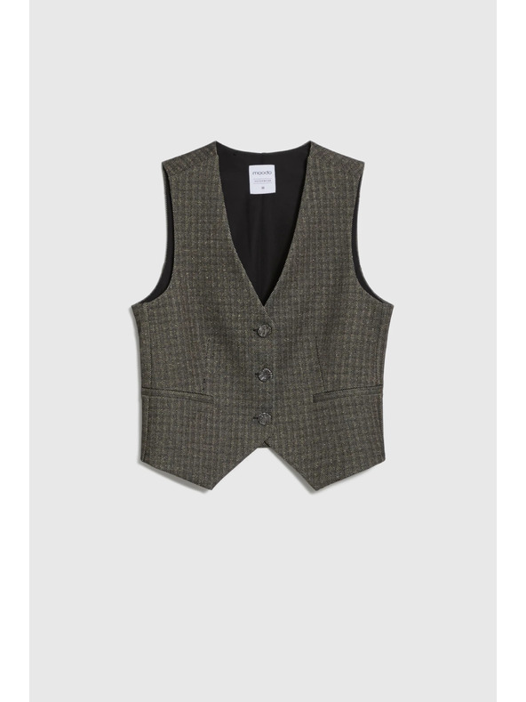 Moodo Eleganten temno bežast telovnik Moodo