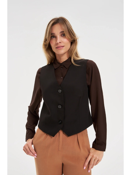 Moodo Eleganten črn telovnik Moodo