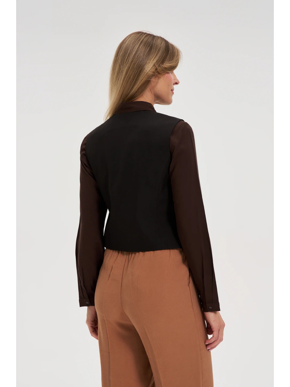 Moodo Eleganten črn telovnik Moodo