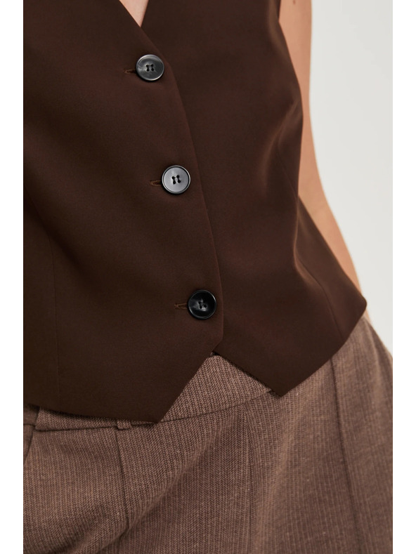 Moodo Eleganten rjav telovnik Moodo