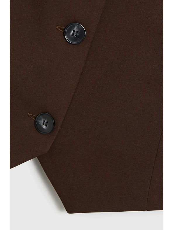 Moodo Eleganten rjav telovnik Moodo