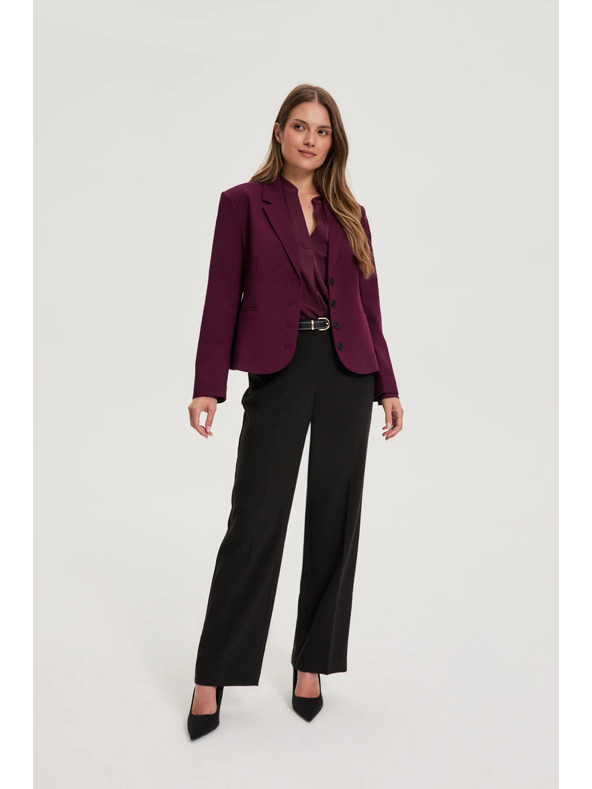 Moodo Kratek vinsko rdeč suknjič Moodo