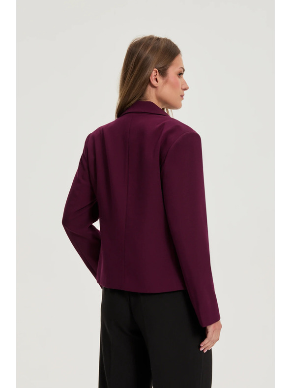 Moodo Kratek vinsko rdeč suknjič Moodo