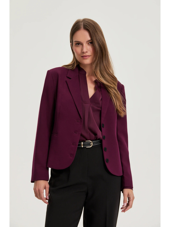 Moodo Kratek vinsko rdeč suknjič Moodo