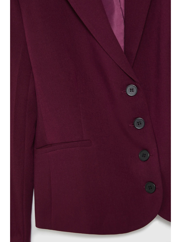 Moodo Kratek vinsko rdeč suknjič Moodo