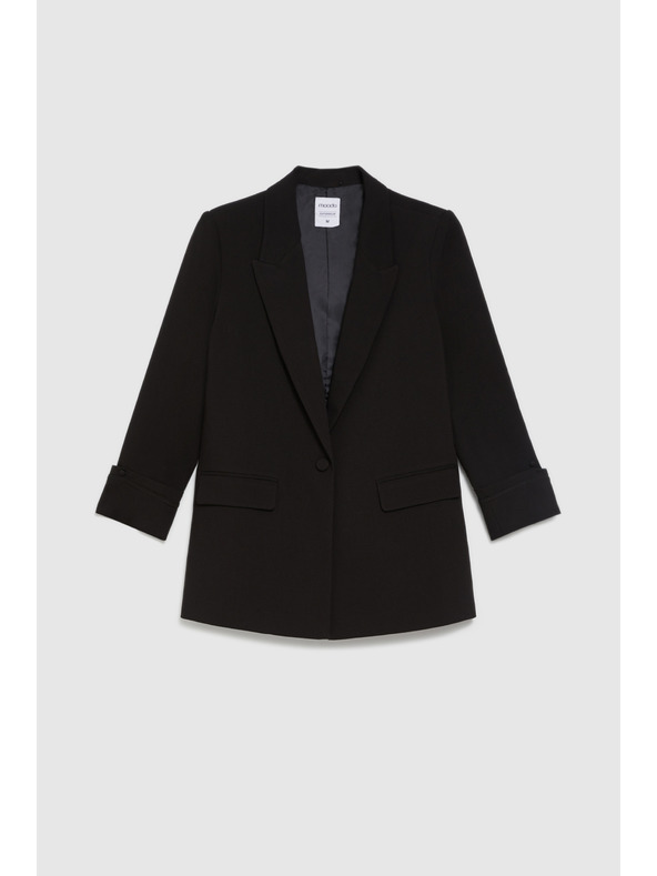 Moodo Gladek črn suknjič Moodo