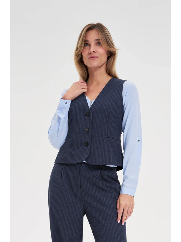 Moodo Telovnik s progami temno moder Moodo