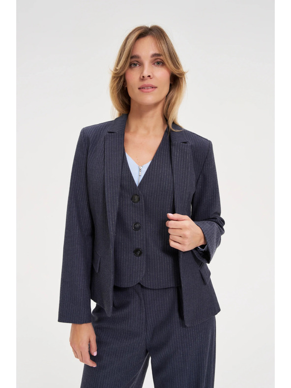 Moodo Modro prugast suknjič Moodo