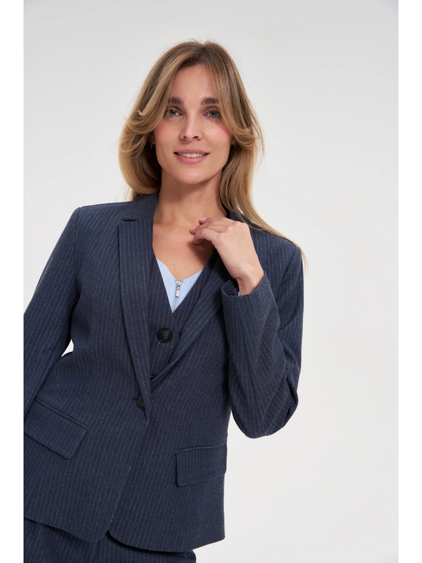 Moodo Modro prugast suknjič Moodo