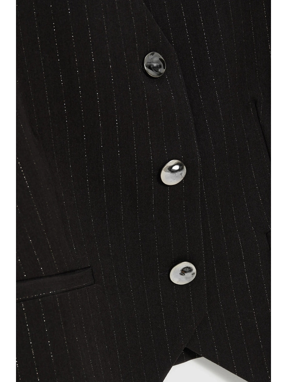 Moodo Telovnik z okrasnimi gumbi črn Moodo