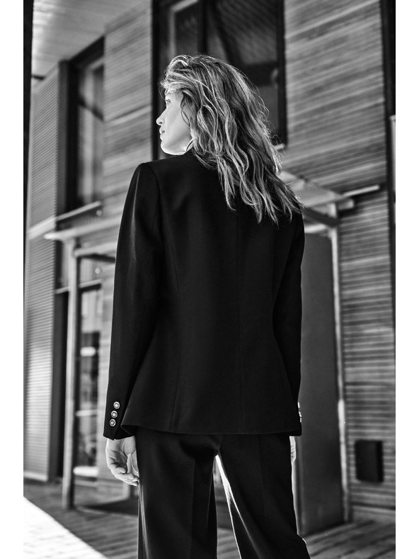 Moodo Suknjič z okrasnimi gumbi črn Moodo