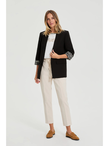 Moodo Suknjič z okrasnimi manšetami črn Moodo