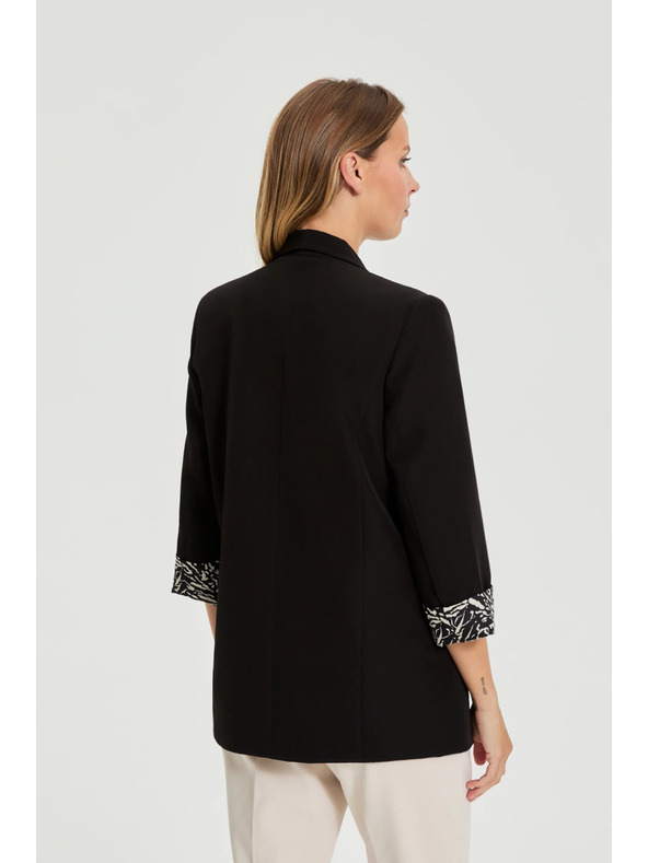 Moodo Suknjič z okrasnimi manšetami črn Moodo