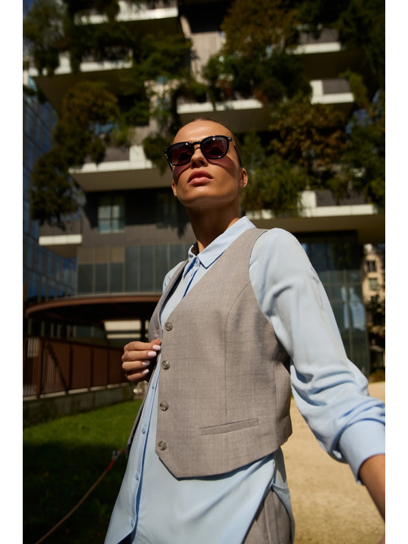 Moodo Eleganten telovnik siv Moodo