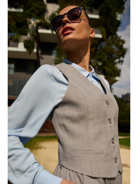 Moodo Eleganten telovnik siv Moodo