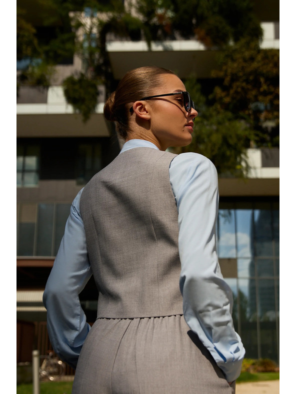 Moodo Eleganten telovnik siv Moodo