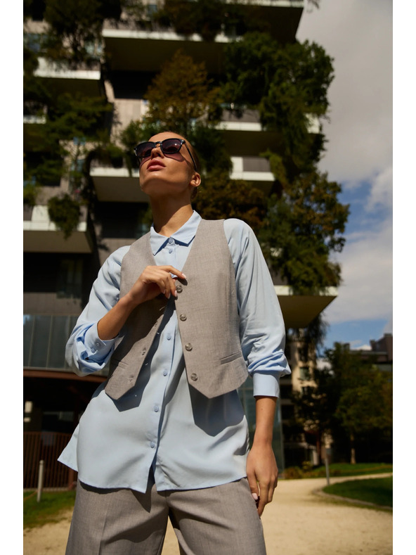 Moodo Eleganten telovnik siv Moodo