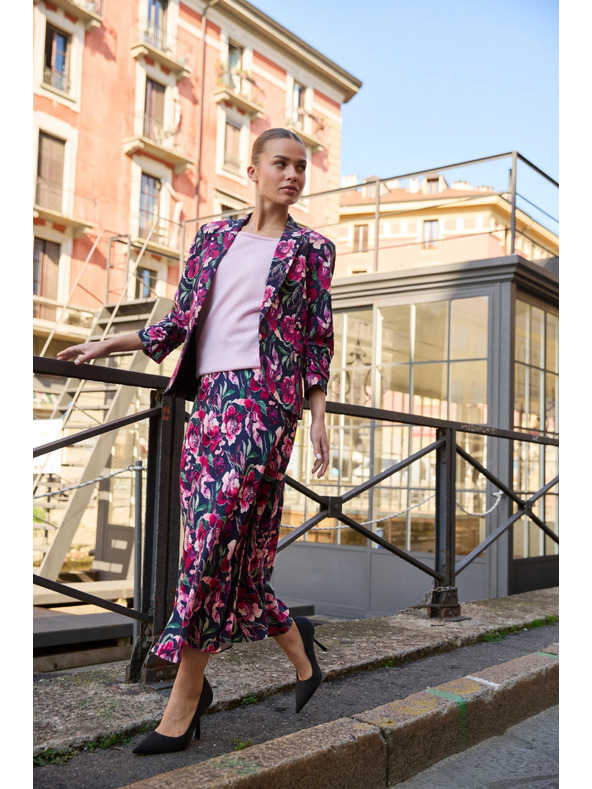 Moodo Modro cvetlično suknjič Moodo