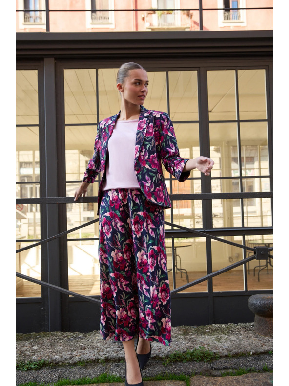 Moodo Modro cvetlično suknjič Moodo