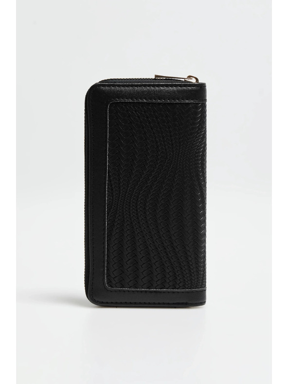 Moodo Denarnica z zadrgo črna Moodo