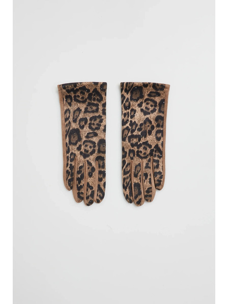 Moodo Bežaste leopardne rokavice Moodo