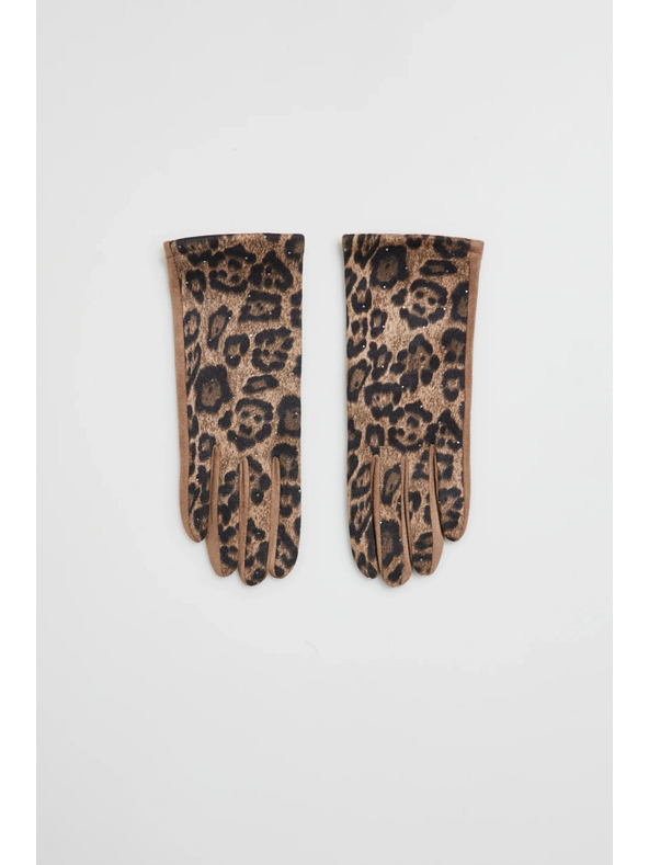 Moodo Bežaste leopardne rokavice Moodo