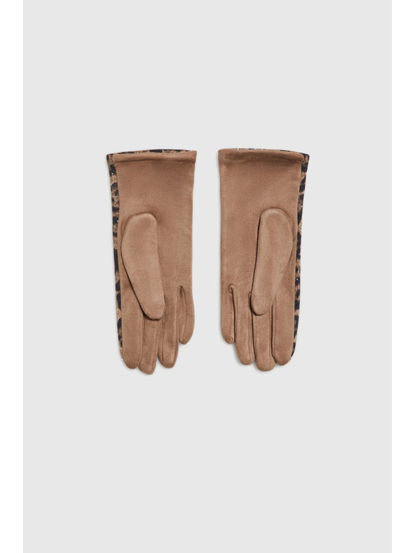 Moodo Bežaste leopardne rokavice Moodo