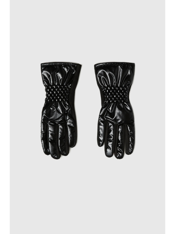 Moodo Rokavice iz umetnega usnja črne Moodo