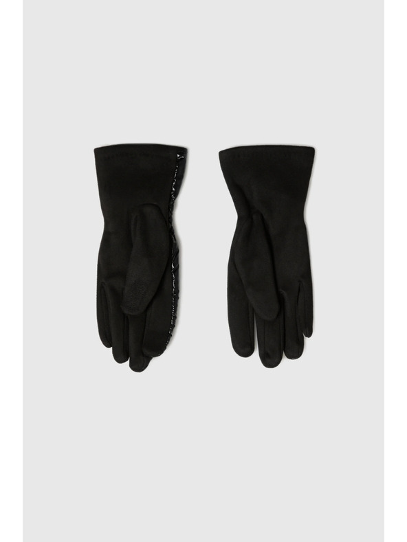 Moodo Rokavice iz umetnega usnja črne Moodo