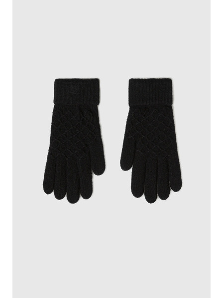 Moodo Črne pletene rokavice Moodo